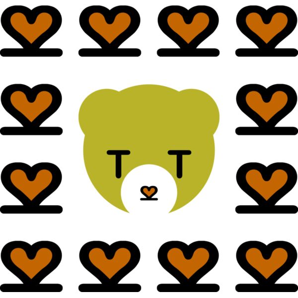 TEDDY HEARTS CHARTREUSE Thumbnail